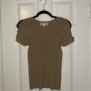 Michael Kors Gold Short Sleeve Top